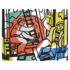 Fernand leger : les constructeurs, lithographie signée