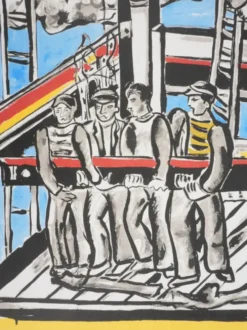 Fernand Léger : Les constructeurs dans les nuages, lithographie signée