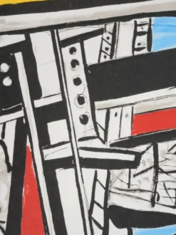 Fernand Léger : Les constructeurs dans les nuages, lithographie signée