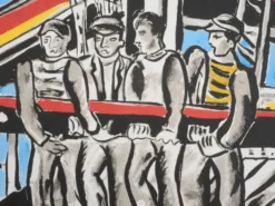 Fernand Léger : Les constructeurs dans les nuages, lithographie signée