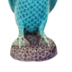 Figurine de canard vintage couple en porcelaine chinoise bleue