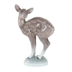 Figurine de cerf en porcelaine, design danois, années 1970, fabricant : Bing & Grøndah