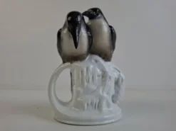 Figurine de pingouin en porcelaine tchèque Art Déco par Pfeiffer & Löwenstein, 1930