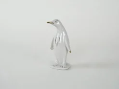 Figurine de pingouin en porcelaine, design italien, années 1970, fabriquée en Italie.