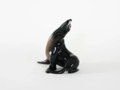 Figurine d'otarie en porcelaine, design danois, années 1970, fabricant : Bing & Grø