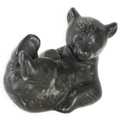 Figurine en céramique d'ours en peluche, design danois, années 1960, fabriquée au Danemark.