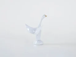 Figurine en porcelaine de oie, design hongrois, années 1960, fabriquée par Holloháza.