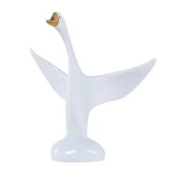 Figurine en porcelaine de oie, design hongrois, années 1960, fabriquée par Holloháza.