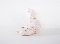 Figurine en porcelaine d'un chien Borzoi, années 1960, fabriquée en Europe.