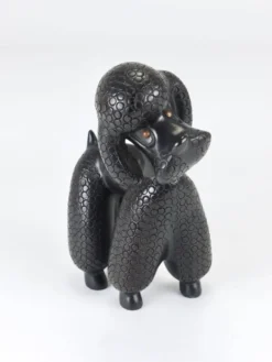 Figurine Sculpture Caniche Charmante par Leopold Anzengruber, Autriche, Années 1950