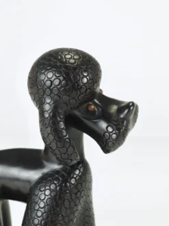 Figurine Sculpture Caniche Charmante par Leopold Anzengruber, Autriche, Années 1950