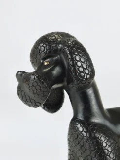 Figurine Sculpture Caniche Charmante par Leopold Anzengruber, Autriche, Années 1950