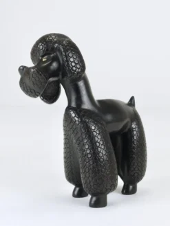 Figurine Sculpture Caniche Charmante par Leopold Anzengruber, Autriche, Années 1950