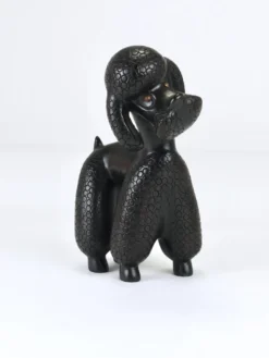 Figurine Sculpture Caniche Charmante par Leopold Anzengruber, Autriche, Années 1950