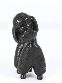 Figurine Sculpture Caniche Charmante par Leopold Anzengruber, Autriche, Années 1950