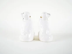 Figurines de chien en céramique, style anglais, années 1970, fabriquées en Angleterre.
