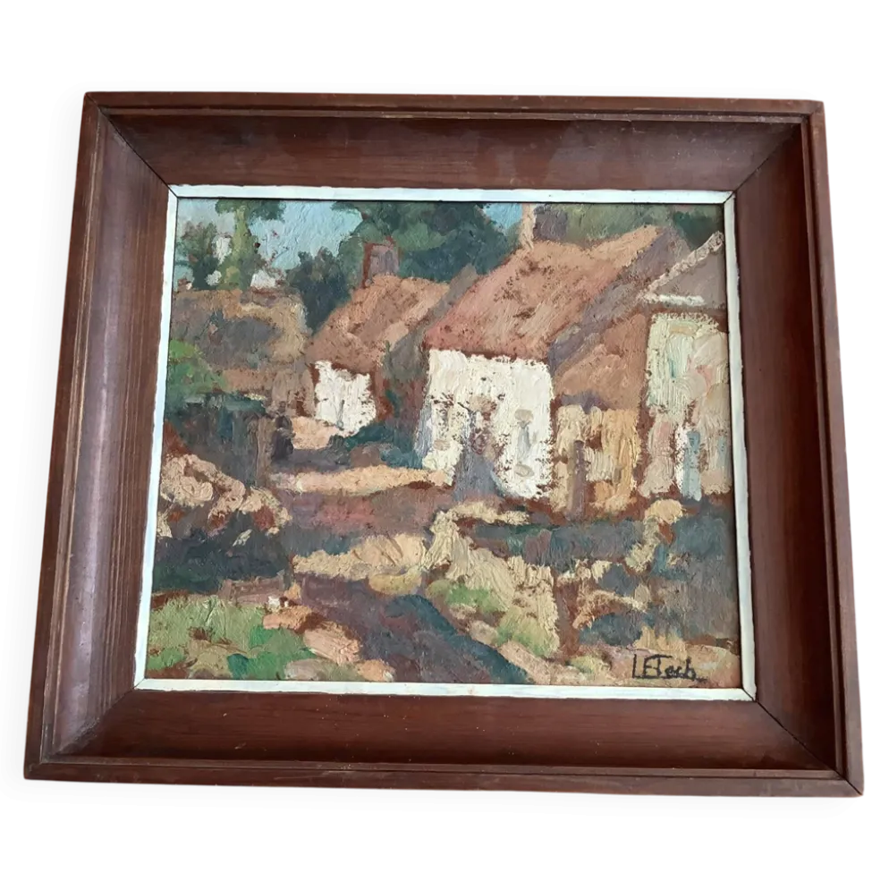 Floch Lionel Huile Paysage de village