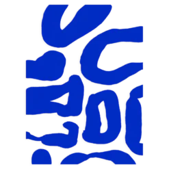 Formes bleues abstraites giclées imprimées