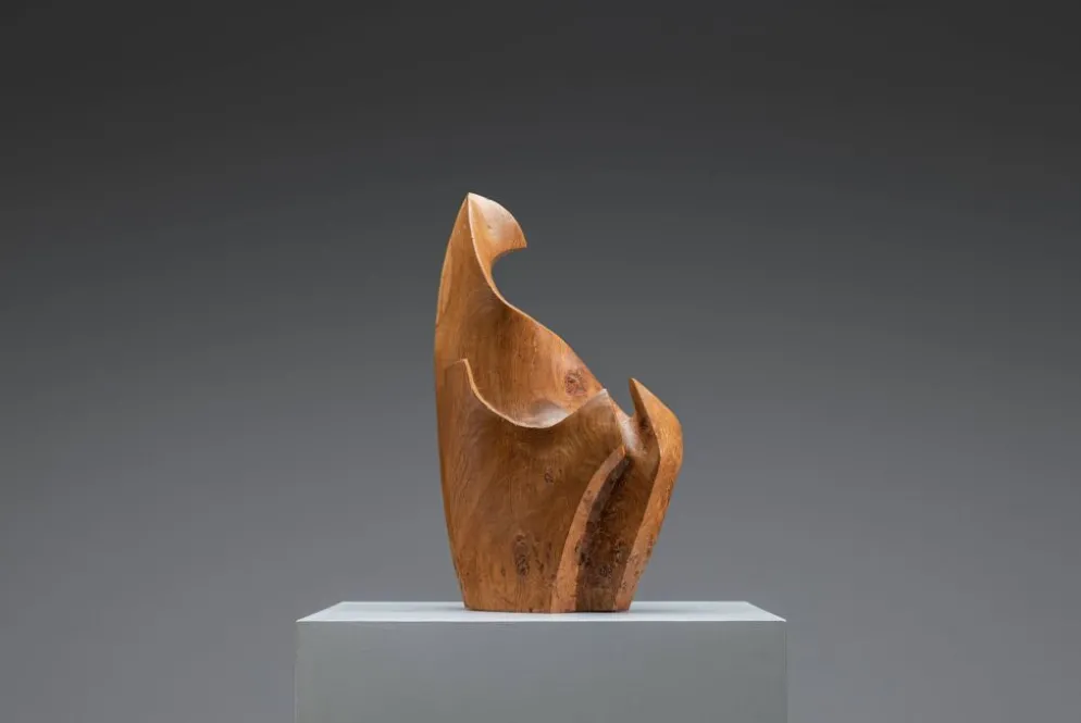 Forme sculpturale en chêne solide