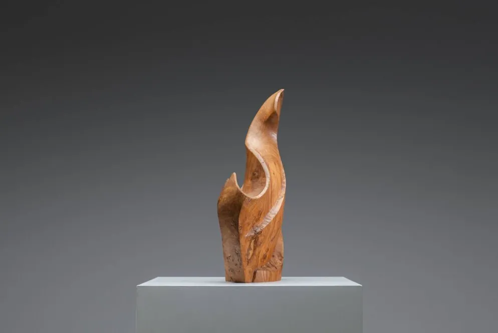 Forme sculpturale en chêne solide