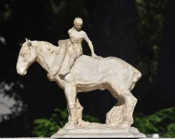 François Antoine Roume, Homme chevauchant un cheval de labour, vers 1935