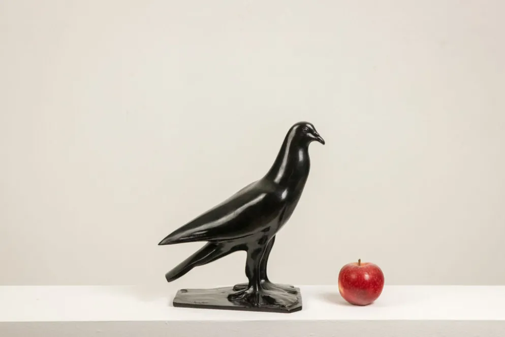 François Pompon, pigeon, sculpture en bronze. Tirage de 2006