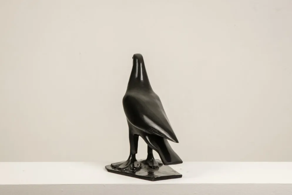 François Pompon, pigeon, sculpture en bronze. Tirage de 2006