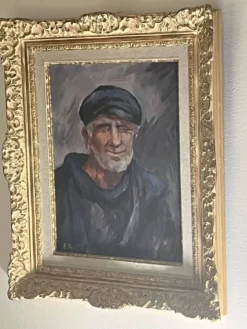 Fred Pailhès (1902-1991) "Le pêcheur" Huile sur panneau signée