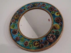French Ceramic Mirror, 1960s