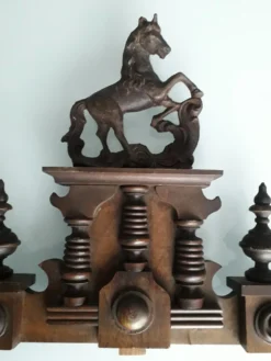 Fronton de meuble en bois 33 cm