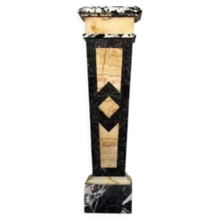 Gaine en marbre grand antique, onyx et gris saint Anne vers 1880