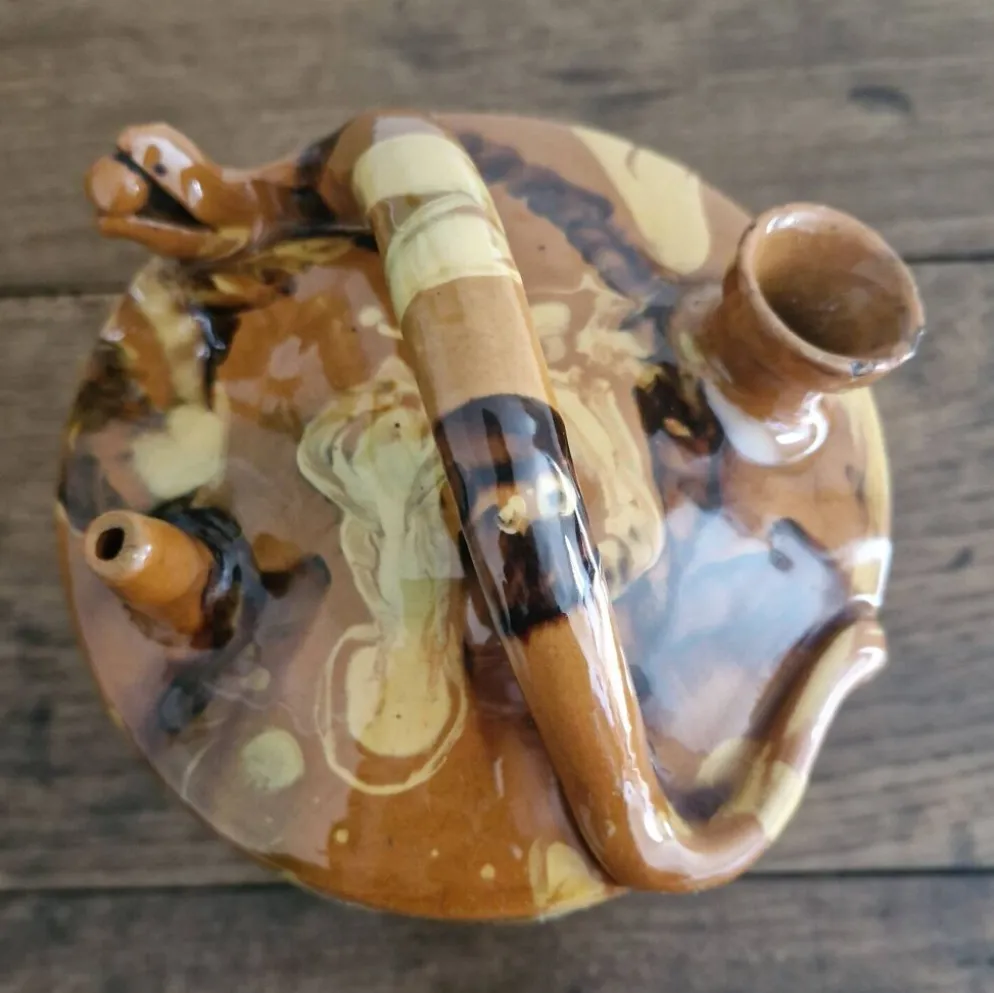 Gargoulette à décor jaspé