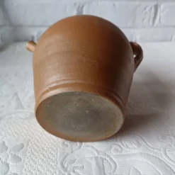 Gargoulette vintage fait main en grès marron vernissé