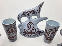 Garniture de Table Vintage Gabrielle Mackiewicz France 1950 (5 pièces