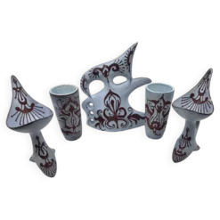 Garniture de Table Vintage Gabrielle Mackiewicz France 1950 (5 pièces