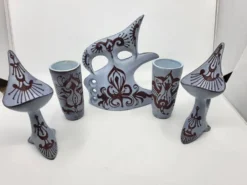 Garniture de Table Vintage Gabrielle Mackiewicz France 1950 (5 pièces