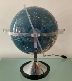 Globe céleste lumineux vintage Italy des années 70