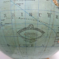 Globe en verre vintage illuminé - Columbus années 1960