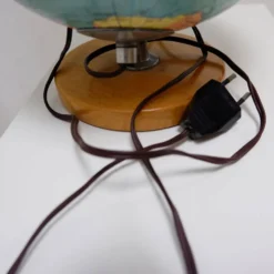 Globe en verre vintage illuminé - Columbus années 1960