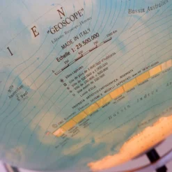 Globe géoscope lumineux sur pied chromé, Italie vers 1980