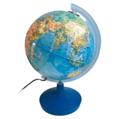 Globe terrestre lumineux années 70