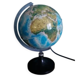 Globe terrestre lumineux Italie années 80