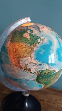 Globe terrestre lumineux Italie années 80