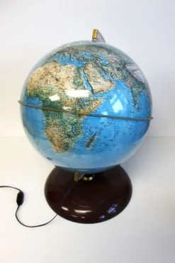 Globe terrestre lumineux 80's