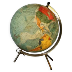 Globe terrestre lumineux TARIDE verre 1966