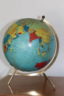 Globe terrestre lumineux TARIDE verre 1966
