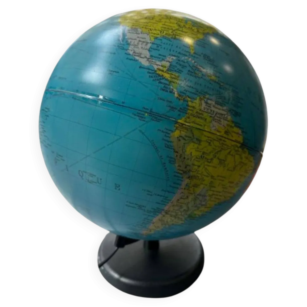 Globe terrestre lumineux vintage