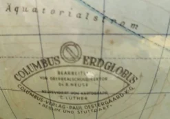 Globe terrestre vintage Columbus des années 50