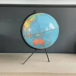 Globe terrestre vintage Girard et Barrère - Années 50-60 - piètement string - Ref 1153