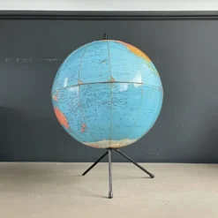 Globe terrestre vintage Girard et Barrère - Années 50-60 - piètement string - Ref 1153